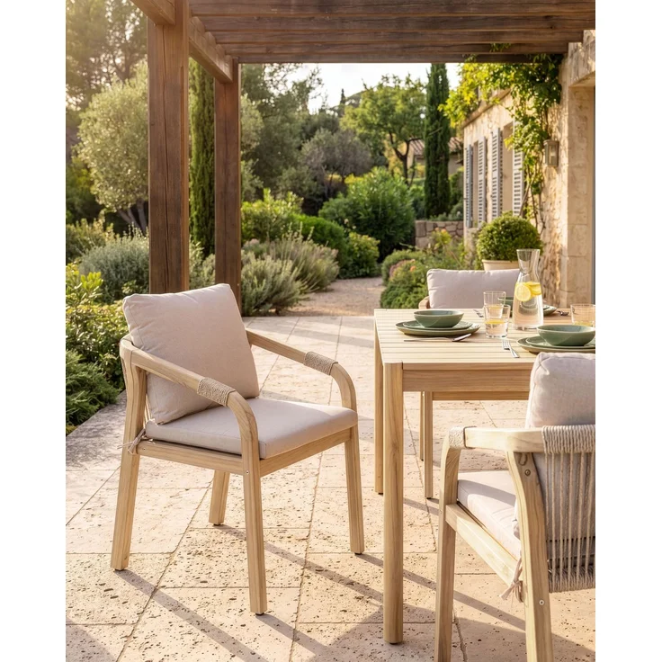 Gartenstuhl SUMBA Akazienholz Hellbraun – Bild 3