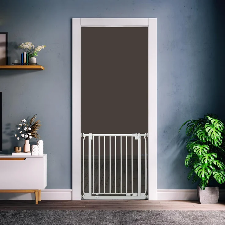Safetots Elite Sicherheitsschutzgitter, 80cm - 89cm, Mattweiß, Treppenschutzgitter mit Druckmontage, Sicherheitsbarriere, Einfache Installation – Bild 2