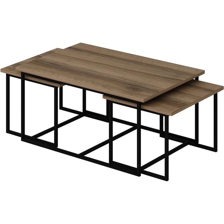 Skye Decor 'Levada - Walnut' Satztisch (3-teilig), Walnuss, 90 x 42 x 60 cm – Bild 6