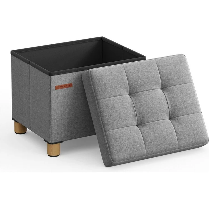 SONGMICS Sitzhocker Sitzbank 32x40x33,5cm klappbare Sitztruhe 300kg belastbar – Bild 1