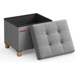 SONGMICS Sitzhocker Sitzbank 32x40x33,5cm klappbare Sitztruhe 300kg belastbar