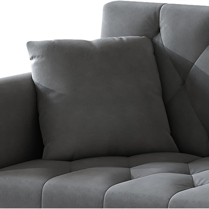 ZUBALIYA Schlafsofa 80x73.5 cm, mit LED - Beleuchtung, mit Stauraum, mit Leiter, mit Samtbezug, mit breiten Armlehnen, Gold – Bild 19