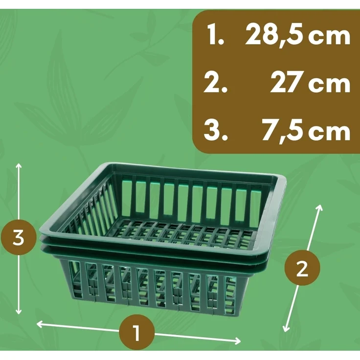 GarPet Pflanzschale 12x Pflanzkörbe für Blumenzwiebeln Pflanzkorb Pflanzschale 28x26 cm – Bild 2