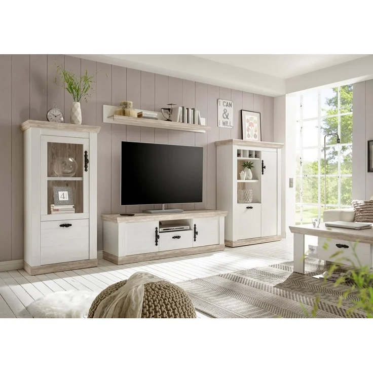 Home affaire TV-Board Florenz, im romantischen Landhaus-Look, Fernsehtisch Breite 156 cm – Bild 3