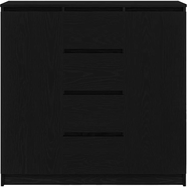 vidaXL Sideboard mit Schubladen Schwarz Eichen-Optik 100,5x35x98,5 cm 3328454 – Bild 5