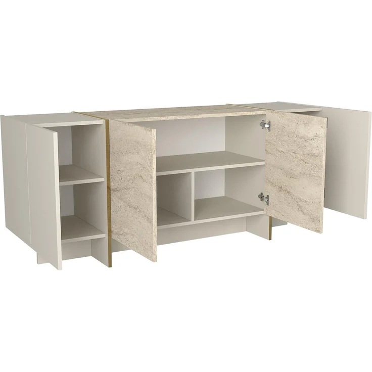 moebel17 Sideboard Veyron in Beige mit Granit Optik, mit Granit Optik – Bild 7