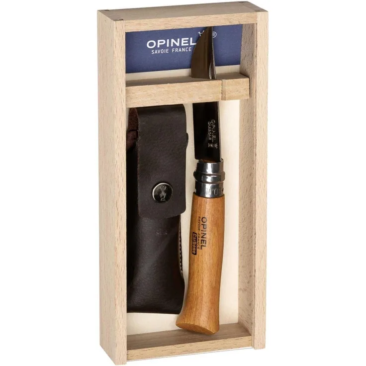 Opinel Taschenmesser No. 20,30cm (08") Holzbox inkl. Kunstlederetui (000815)