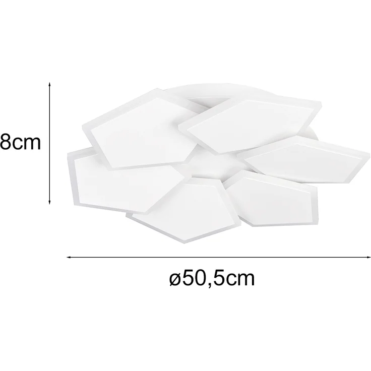 LED Deckenleuchte ZAYA mit Fernbedienung & 3 Lichtfarben, Weiß Ø 50,5cm – Bild 4