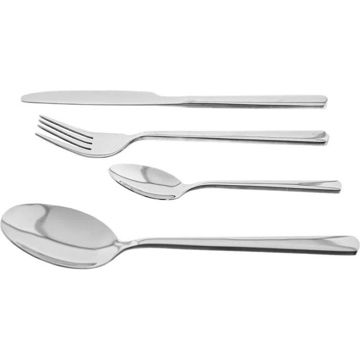 24-tlg Besteckset aus hochwertigem 18/10-Edelstahl - zeitlose Eleganz in Silber – Bild 2