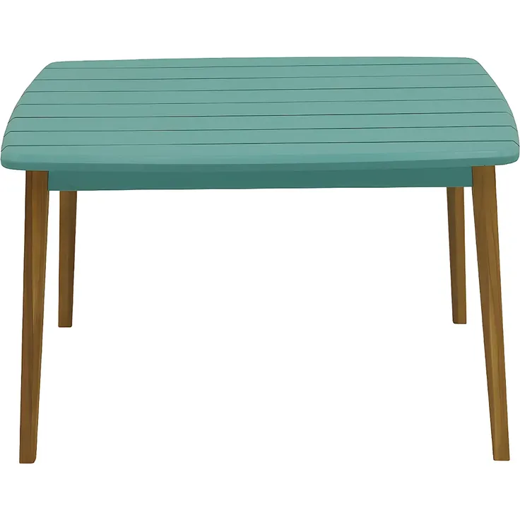 Vente-unique - GOZO Gartenessgruppe Holz, Platte BlauBlau - B 60 cm x H 50 cm x L 80 cm – Bild 3