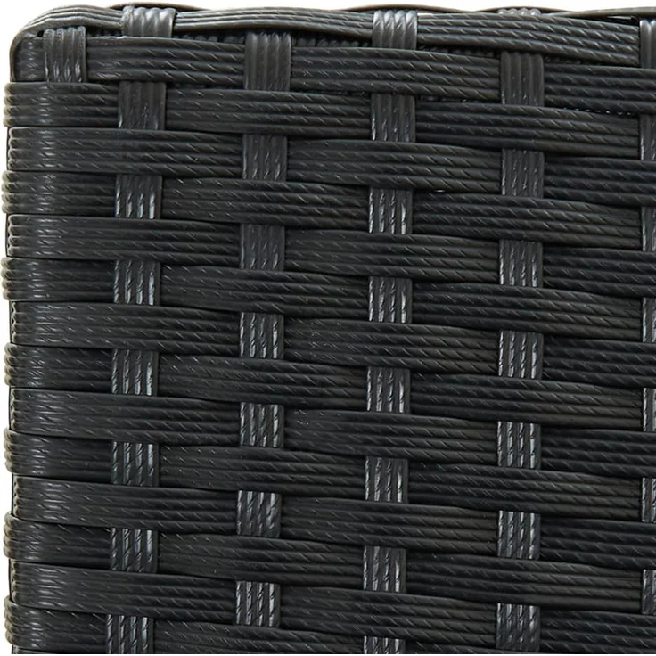 vidaXL Garten-Barhocker mit Kissen 2 Stk. Schwarz Poly Rattan 316668 – Bild 6