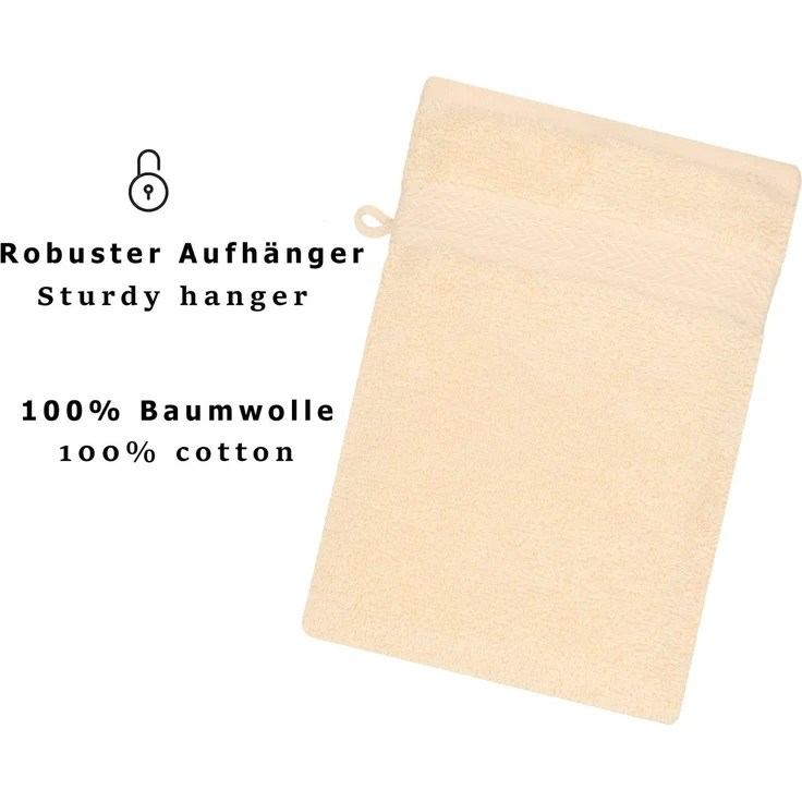 Betz Waschhandschuh 10-tlg. PREMIUM Größe 16 cmx21 cm, Baumwolle (Set, 10-St), 100% baumwolle – Bild 2