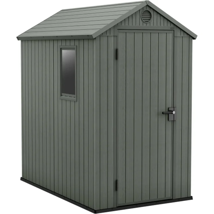 Dmora Gartenhaus Osoyoos, Gartenhütte, Gartenhaus, Werkzeugschuppen, 126x185 h205 cm, Grün – Bild 1