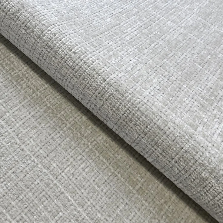luma-home Modernes Ecksofa mit Ottomane rechts, markante Steppungen, Chenille in Hellgrau, 234 x 161 x 79cm – Bild 4