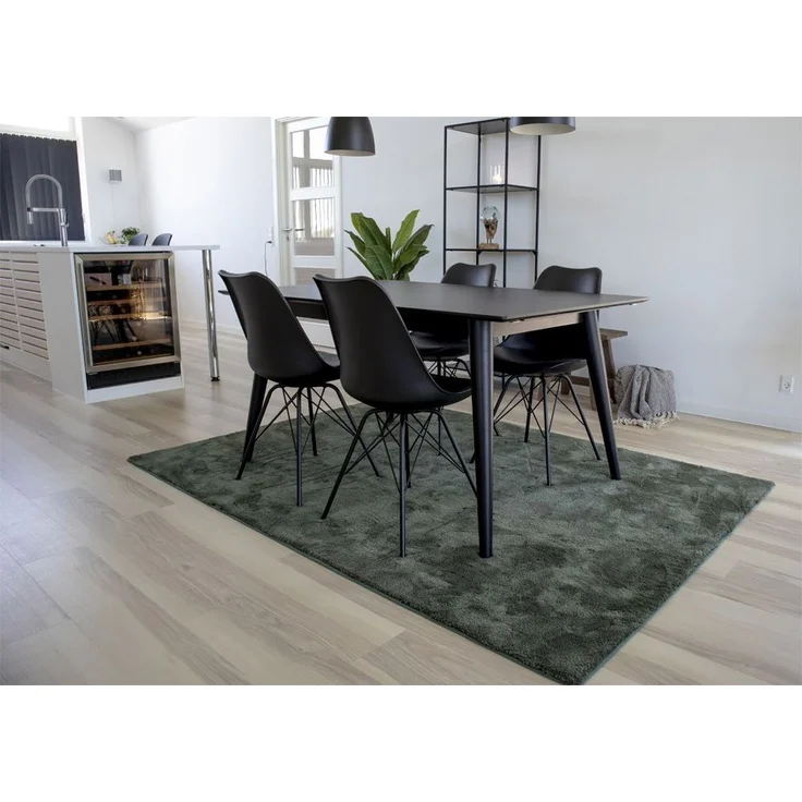 House Nordic Esszimmerstuhl, PU-Leder, schwarz, Beine schwarz - 2er set – Bild 4