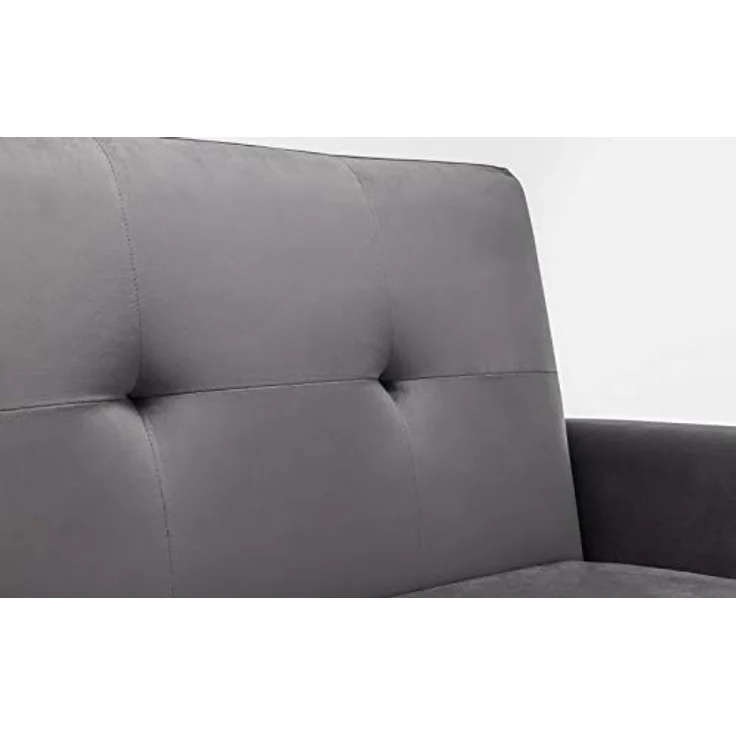 Julian Bowen Monza Sofabett aus dunkelgrauem Samt – Bild 9