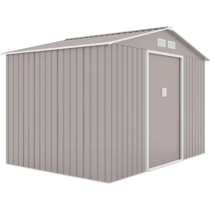 HATTORO S200 XXL Metall Gerätehaus grau Geräteschuppen Schuppen Gartenhaus – Bild 1