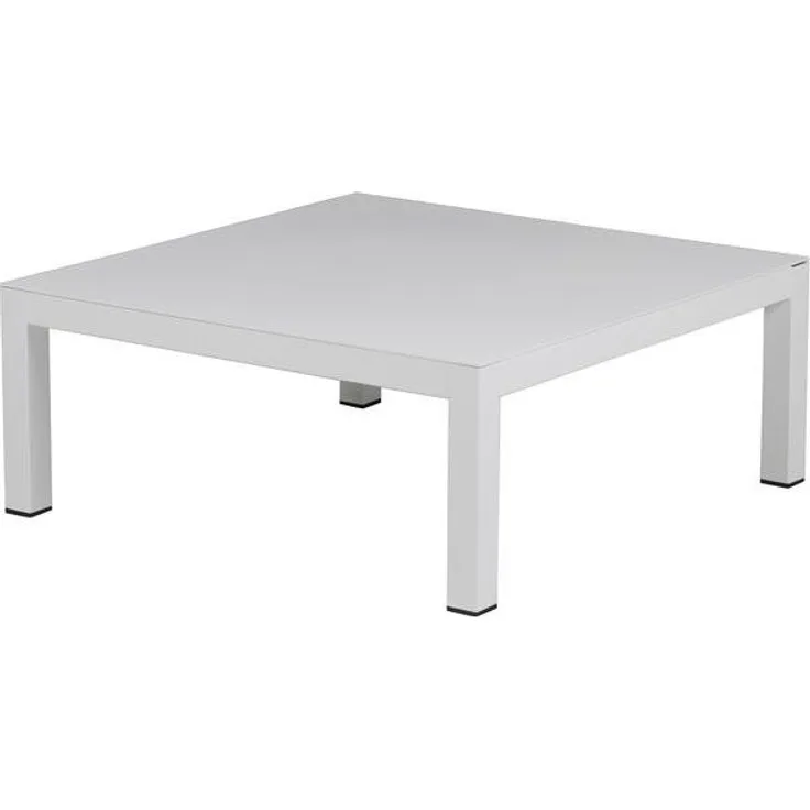 Beistelltisch Domino aus Aluminium, Weiß, 70x70 cm