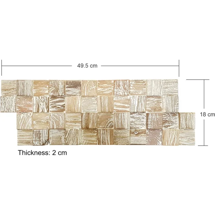 Holz Wandverkleidung White Washed Cube – Bild 5