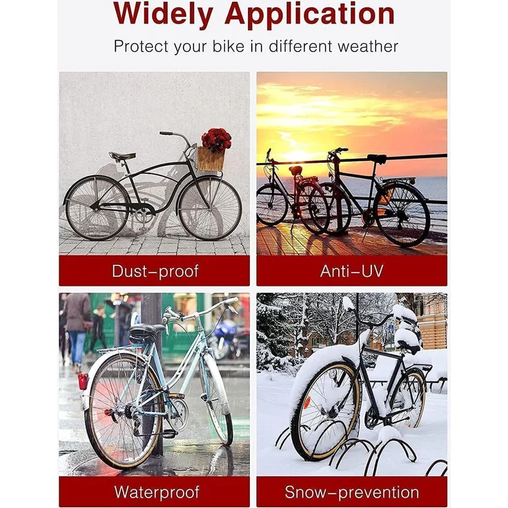 Fahrradgarage 200x110x70cm Wasserdichtes Nylon-Gewebe schützende Abdeckung – Bild 5