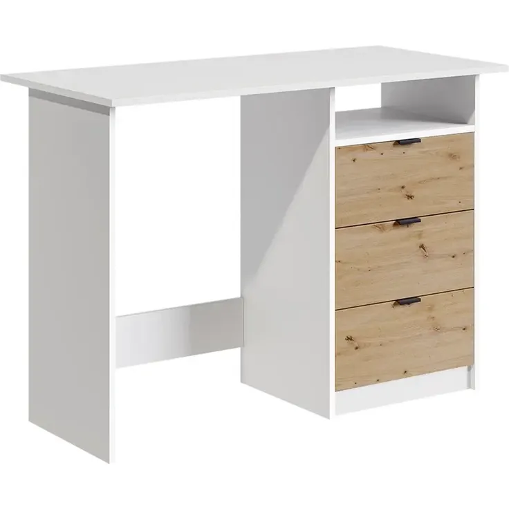 Schreibtisch Meiko Weiß/Artisan 105 x 50 cm mit Schubladen Vicco