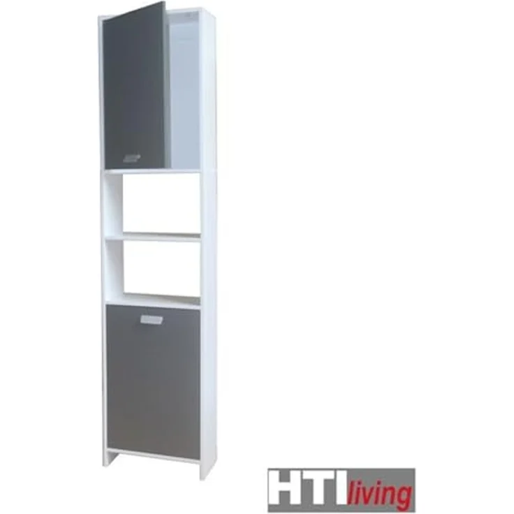 HTI-Living Badregal Badregal Grau/Weiß Thekla, Stück 1-tlg, Hochschrank Badschrank – Bild 3