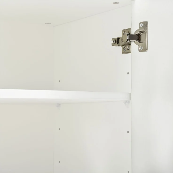 Merax Schuhschrank, Sideboard, mit großem Stauraum, 4 Türen und 1 Schubladen mit einem verstellbaren Regal, Weiß – Bild 5