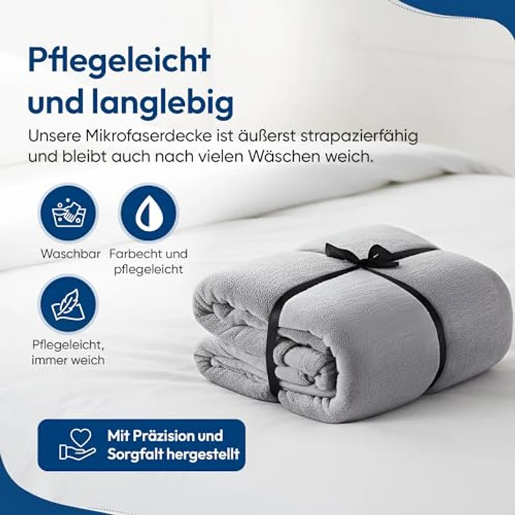 Wohndecke FELUNA Coral Fleece Kuscheldecke XXL – Superweicher Cashmere-Touch, Feluna, Tagesdecke Kaschmir-Touch 220 x 200 cm – Bild 3