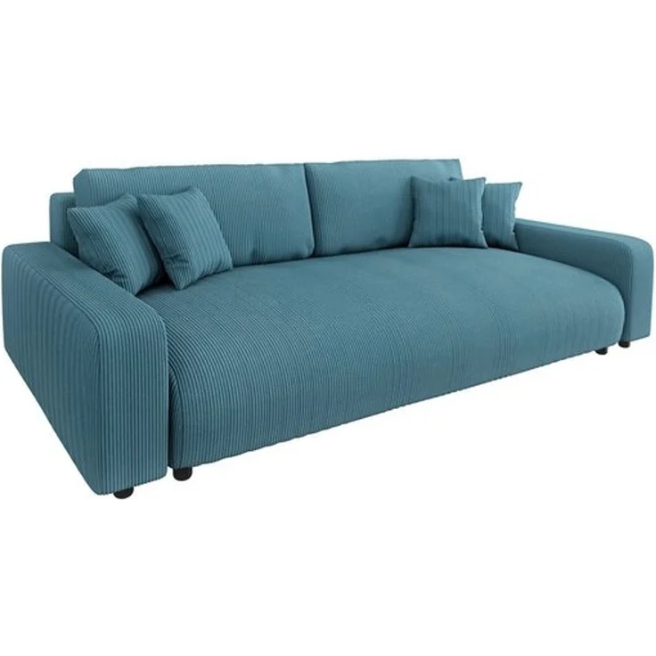 S-Style Möbel Schlafsofa Emma mit Schlaffunktion und Bettkasten in Cord-Stoff – Bild 4