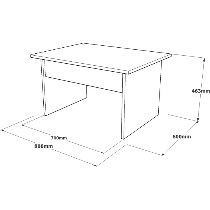 Skye Decor 'NAV2-CGA' Couchtisch, Braun / Grau, 80 x 46,3 x 60 cm – Bild 6