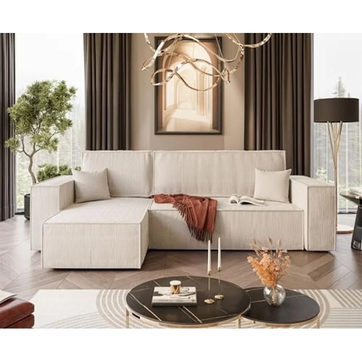Lookway Ecksofa Gepolstertes CARLOS L-Form, Schlaffunktion – Bild 2