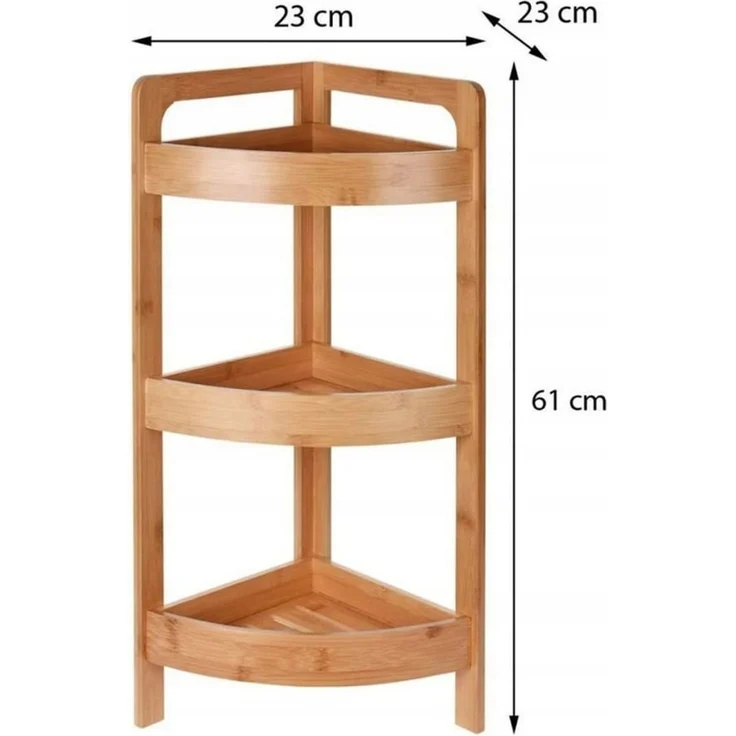 Bathroom Solutions Badregal mit 3 Böden Bambus 445848 – Bild 2