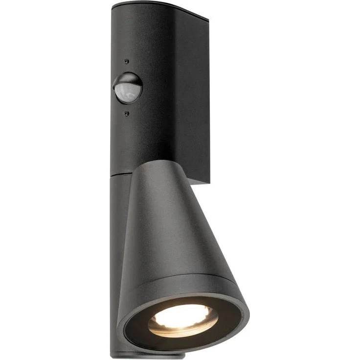 SLV T-TUBE, Wandaufbauleuchte, GU10, single, Sensor, IP44, max. 10 W, schwarz - Stand-, Wand- und Deckenleuchten (Outdoor)
