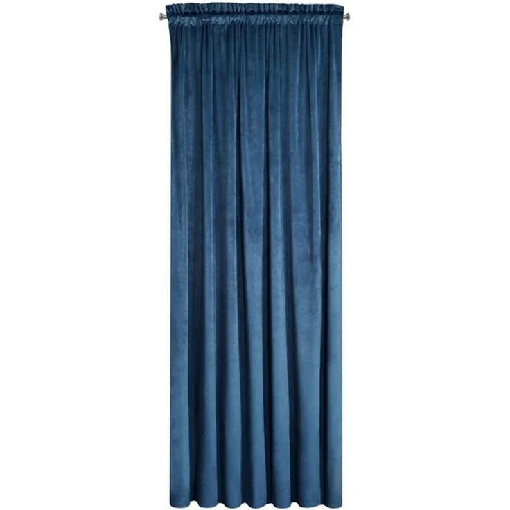 Samtvorhang Velours Vorhänge zum Wohnzimmer Prachtvoll Elegant blau 140x270 cm Kräuselband – Bild 4