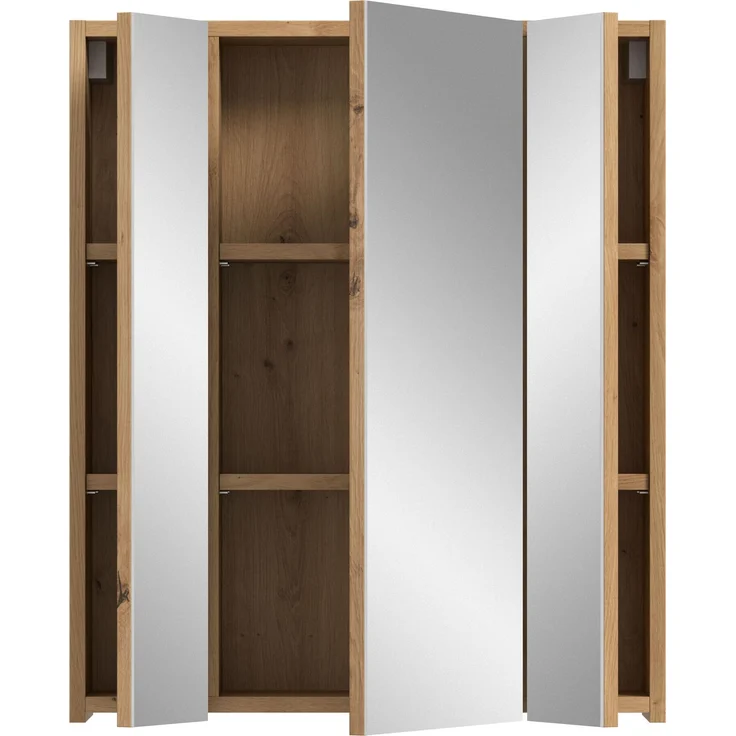 Spiegelschrank (B/H/T: 60x70x18 cm) in Artisan Oak Nachbildung und Artisan Oak Nachbildung – Bild 3