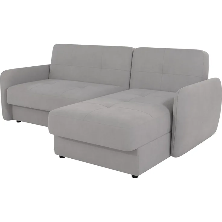 S-Style Möbel Ecksofa Molly mit Ottomane und Schlaffunktion, Ottomane links oder rechts bestellbar, mit Wellenfederung