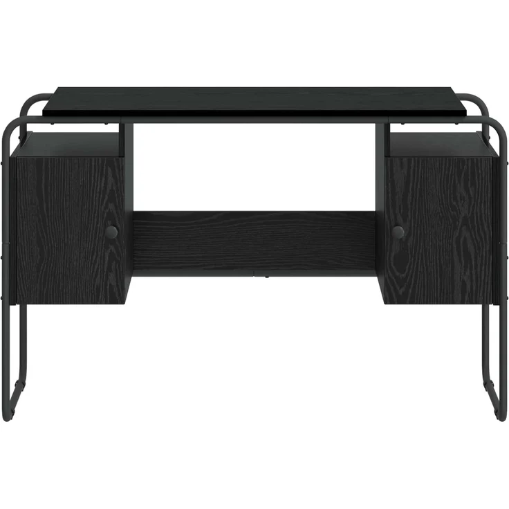 vidaXL Schreibtisch mit Stauraum Schwarz Eichen-Optik 8008038 – Bild 4