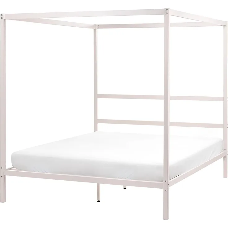 Himmelbett Metall LESTARDS 160 x 200 cm Hellbeige