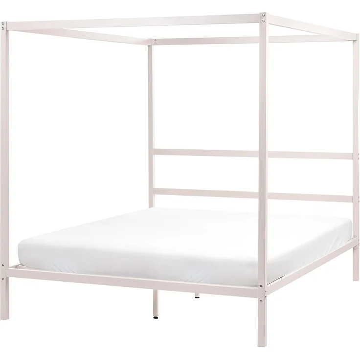 Himmelbett Metall LESTARDS 160 x 200 cm Hellbeige – Bild 1