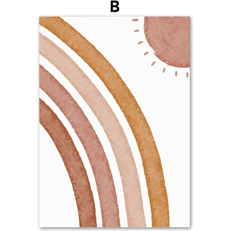 Poster Alpaka · You are my Sunshine · Alphabet · Regenbogen als Deko Print ohne Rahmen - B / 60 x 90 cm