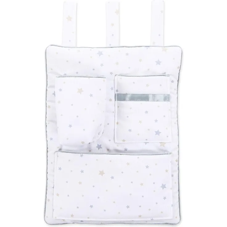 Babybay Utensilo für alle Modelle, weiß Sternemix sand/azurblau