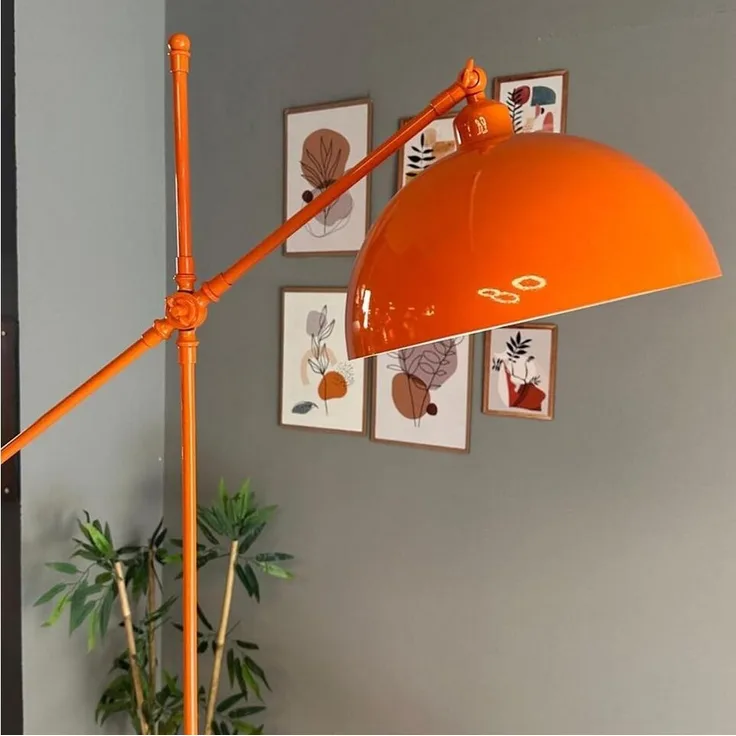 Bamyum Stehlampe Stehlampe aus Metall mit E27, verstellbarer Lampenschirm, ohne Leuchtmittel, E27, verstellbarer Lampenschirm, Stehluchte mit Ablage