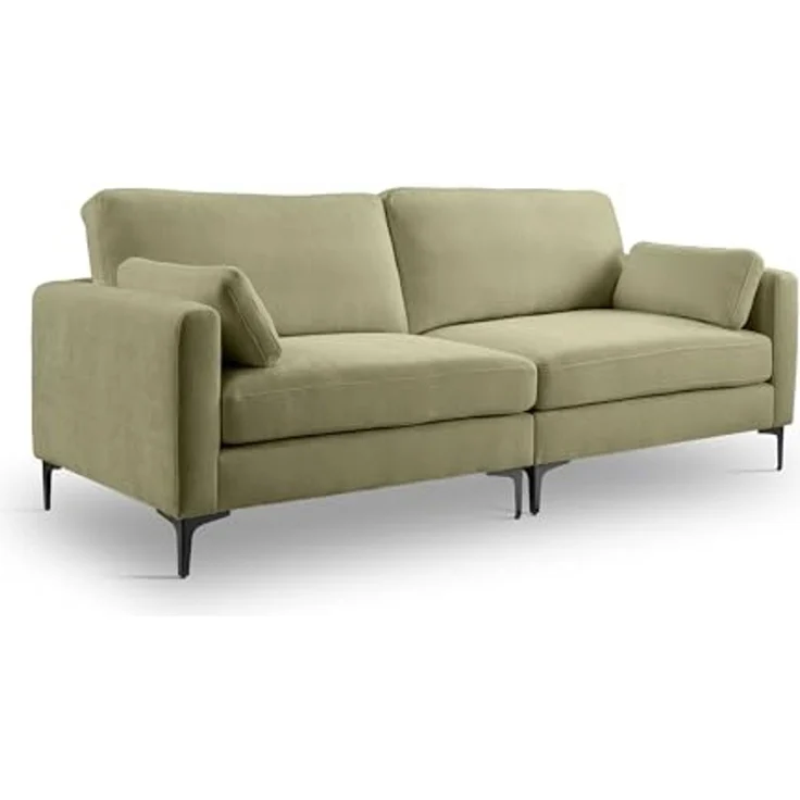 Sofa 3,5 Sitzer B/H/T: 225 x 92 x 97 cm in Grün – Bild 1