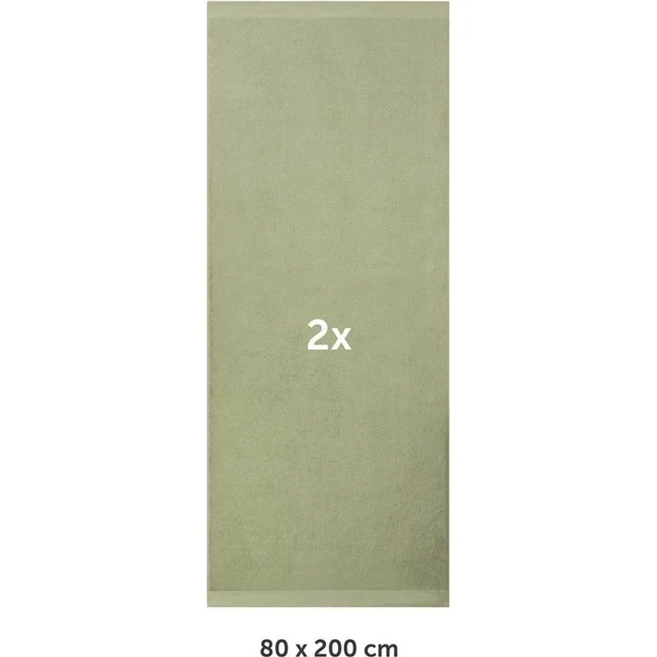 Blumtal Badetücher 2er-Set Premium Frottier Saunahandtuch, 80x200cm mit Aufhängeschlaufen, Frottee (2-St), Baumwolle Oeko-TEX Zertifiziert, saugstark – Bild 2