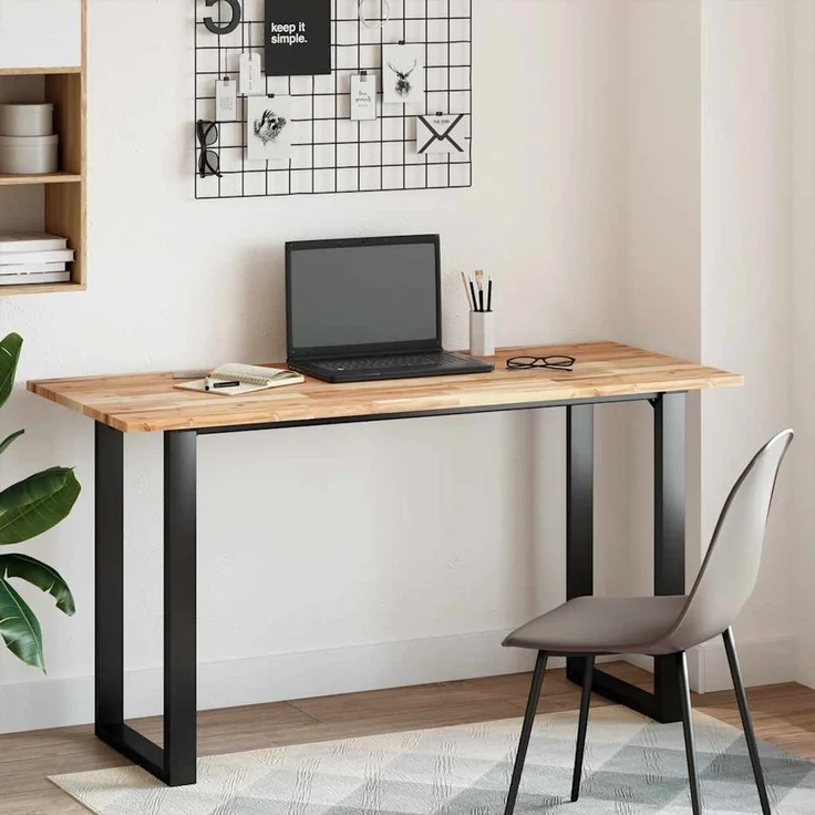 vidaXL Tischplatte Rechteckig 140x60x2 cm Massivholz Akazie 4008759 – Bild 3