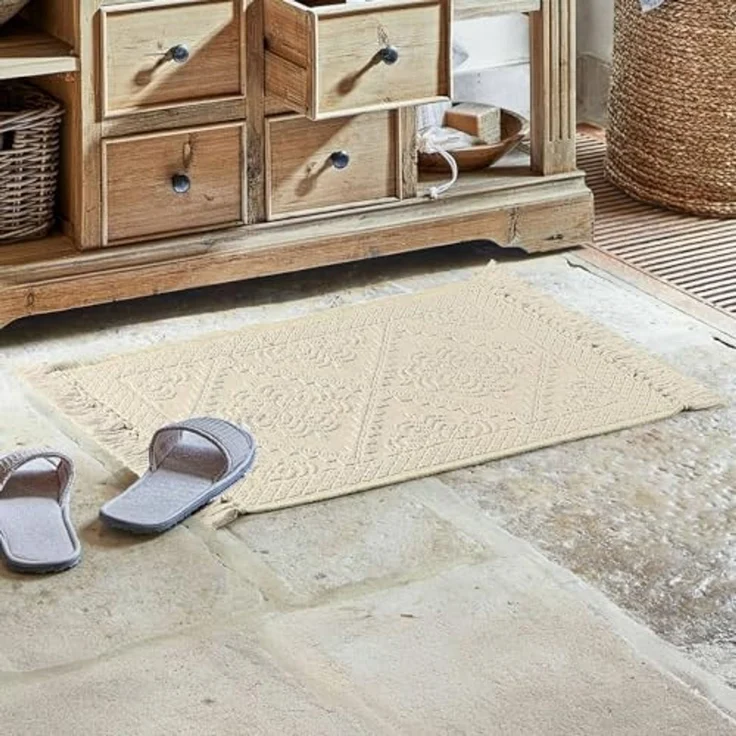 Mirabeau Badematte Badematte Mivorex beige, Höhe 400 mm, 100% Baumwolle – Bild 2
