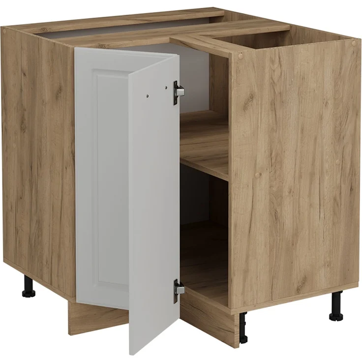 Eckunterschrank R-Line Weiß Landhaus 75.6 cm , AP Eiche Vicco – Bild 5