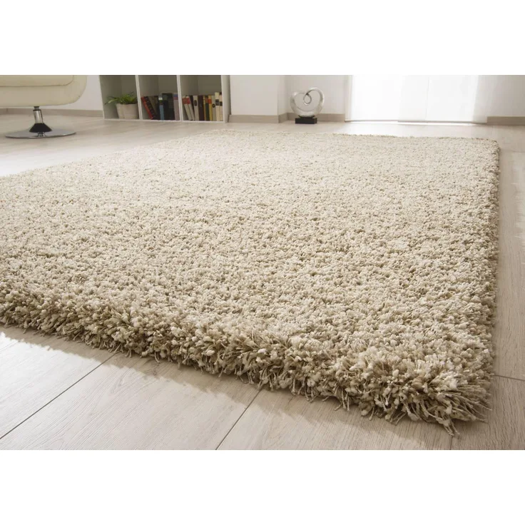 Hochflor Teppich Twilight, Farbe: Creme meliert, Größe: 80x230 cm