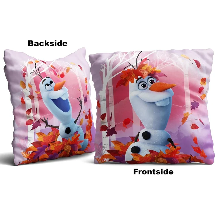 BERONAGE Dekokissen Frozen Die Eiskönigin Kissen Olaf Summer 40x40 cm Kuschelkissen, passend zur Bettwäsche, ideal für Sofa, Couch, Kinder-Bett, Auto – Bild 2