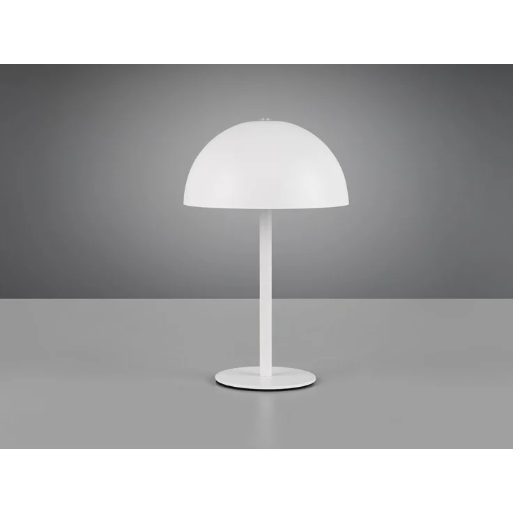 Akku Tischleuchte MUNOZ Weiß dimmbar & per USB aufladbar, Höhe 21cm – Bild 7